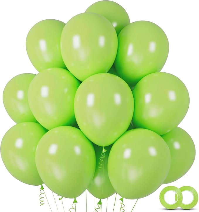 100pcs Lime Green Balloons 12 inch | Thickened Helium Fruit Green Balloons by ASIYUHY