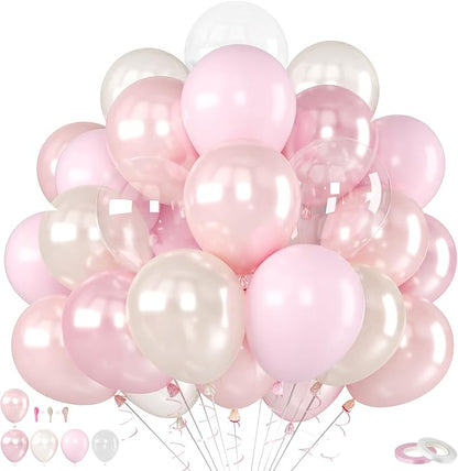 Pink Balloons, Gender Reveal Baby Shower Sweet Romantic Wedding Princess by FunHot