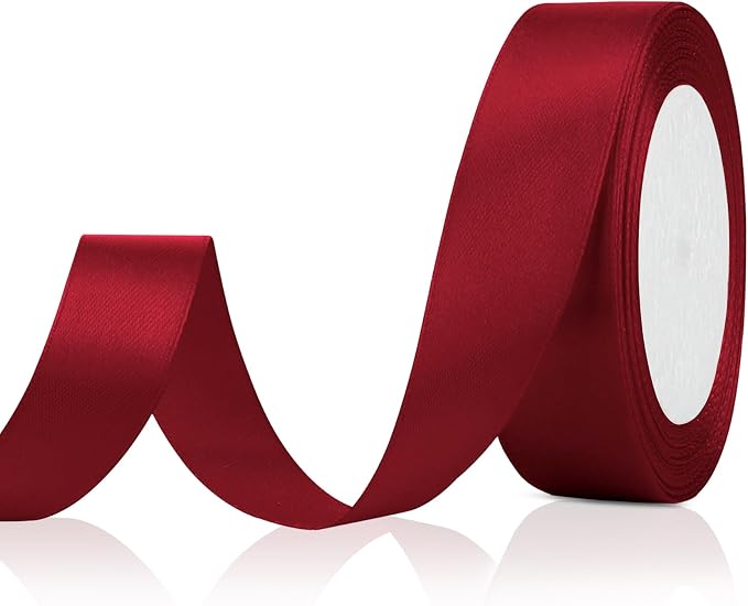Wine Red Ribbon Burgundy Satin Ribbon by OALCQ
