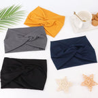 DRESHOW 4 Pack Turban Headbands for Women Wide Vintage Head Wraps Knotted Cute Hair Band Accessories