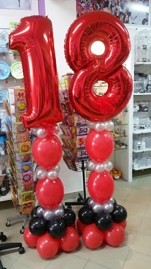 Red Number 16 Balloon 40 Inch - Image 9