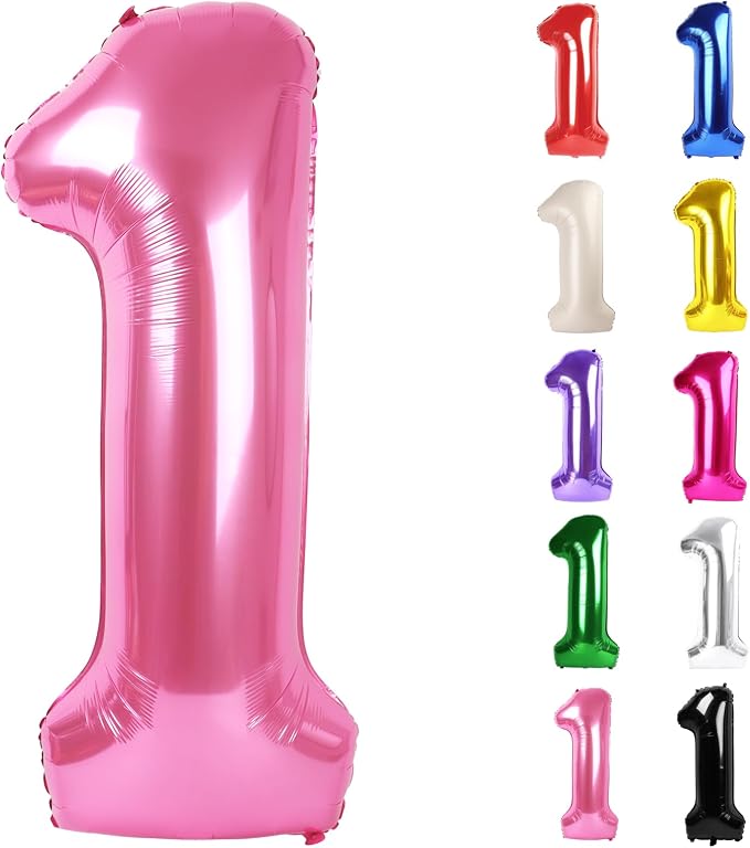 Pink Number 1 Balloon 40 Inch by IWERP
