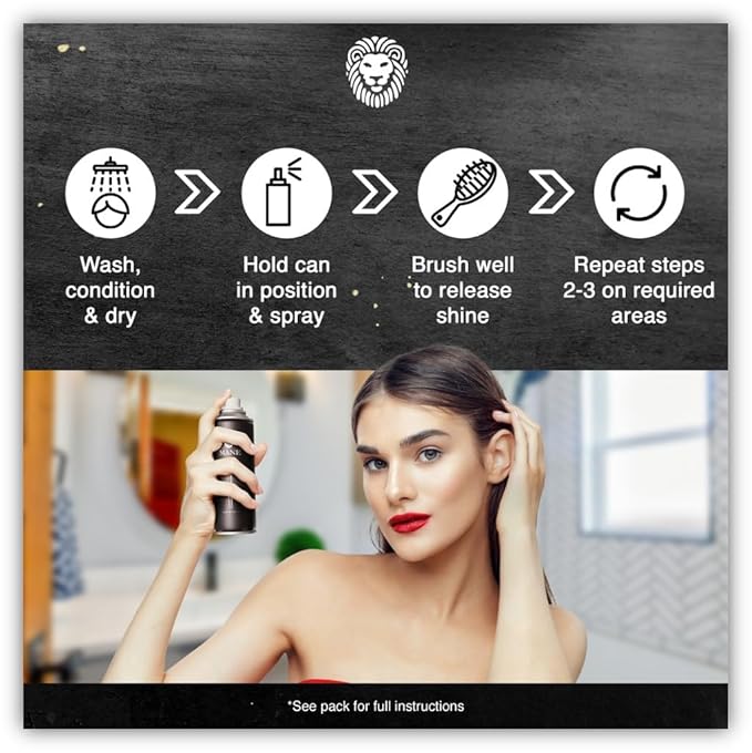 MANE Hair Thickening Fiber Spray (200 ml, Dark Brown)