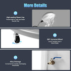 7 in 1 Professional Salon Hair Steamer Dryer 110V Stand Hair Dryer Hooded Treatment Perming Machine with Rolling Base, Floor Hooded Treatment Perming Machine