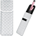 Women's Heat Resistant Neoprene Curling Iron Holder Flat Iron Curling Wand Travel Storage Cover Case Bag Pouch -Water-Resistant (Grey-1)