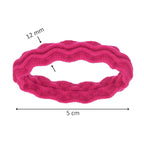 18pc Waved Ponytail Elastic Set in Bright Colors - Ponytail Holders Hair Ties Value Pack - Colorful Ponytail Holders Wavy Textured Hair Ties For Women