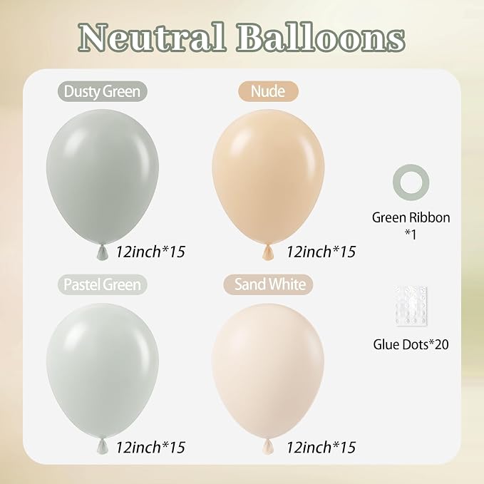 60pcs Neutral Balloons 12inch - Image 2