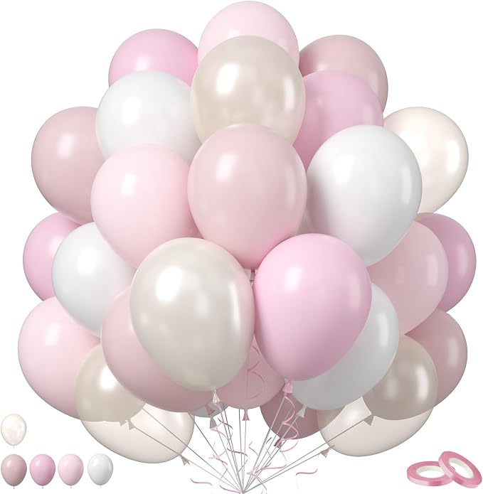 Blush Pink Balloons by Saxuxu