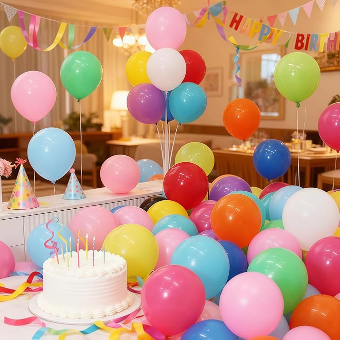 400 Pack Rainbow Balloons - Image 5