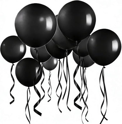 36 Inch Black Balloons by CEUQIESO