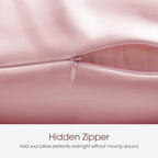 100% Silk Pillow Cases 2 Pack King Size Mulberry Silk Pillowcase for Hair and Skin Set of 2 Highest Grade 6A Silk Soft Breathable Cooling with Hidden Zipper, Pink
