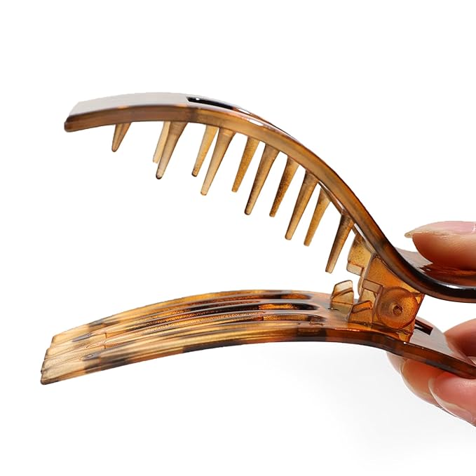 3-Pack Large Flat Hair Clips for Women, Lay Flat Claw Clips for Thick Thin Hair, Strong Hold Non-Slip Duckbill Hair Claws for Everyday, Updos, and Special Occasions (B-Mix Colors)
