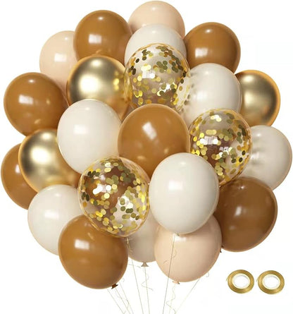 Brown Sand White Neutral Balloons by Aiwolf