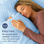 Queen Pillow Cases - 2 Pack - Super Soft Pillowcase Covers - Envelope Enclosure - Hotel Quality Pillow Protectors - Wrinkle Free, Shrink & Stain Resistant - Machine Washable - 20" x 30" (Light Blue)