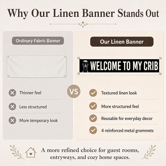 Welcome Banner Funny Home Decor Sign, Modern Hanging Decoration - Image 4