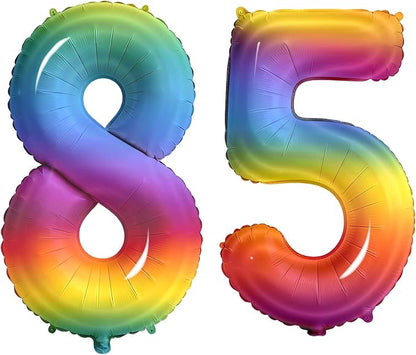 Number 85 Balloons for 85th Birthday Party Decorations, 0-100 Large No.85 by Joycard