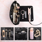 callie Custom Hair Tools Travel Bag, Personalized Portable Hair Accessories Organizer Case Storage Pouch with Heat Resistant Mat, Gifts for Women Men, 18" x 4.7" × 5.9"