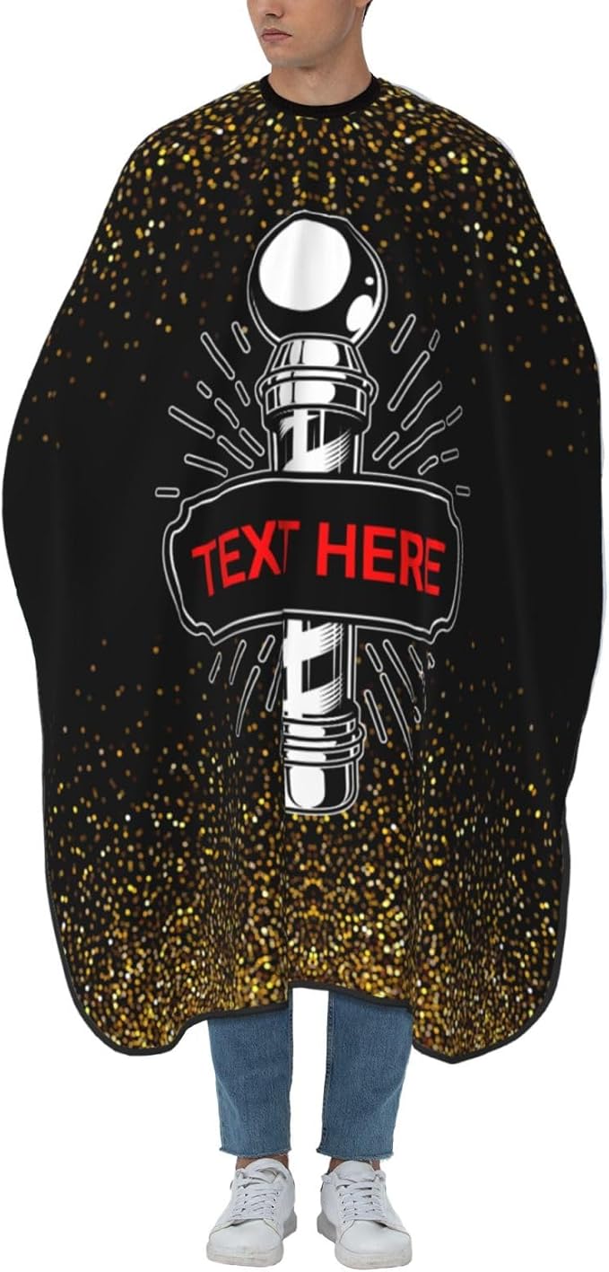 Custom Barber Cape for Men Personalized Professional Hair Cutting Cape with Text for Home Salon Barbershop