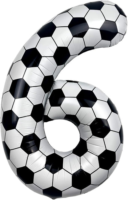 40 Inch Soccer Number 6 Foil Balloon, Soccer Birthday Party Decorations | by Unknown