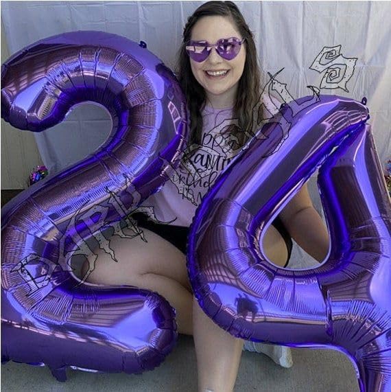 Purple 40 Balloon - Image 2