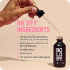 BOLDIFY Hair Growth Serum - 2 oz, 30 Natural Boosters + 4 Clinically Proven Peptides, Lightweight Non-Greasy Scalp Treatment for Thicker, Fuller Hair for Women & Men