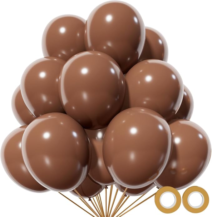 110pcs Brown Balloon 12 inch by KUULBELAballoons