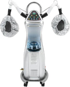 7 in 1 Professional Stand Hood Hair Steamer Multifunctional Hooded Treatment Perming Machine, Adjustable Height Rolling Hair Color Processor, Hooded Hair Dryer with Control Panel and Wheels