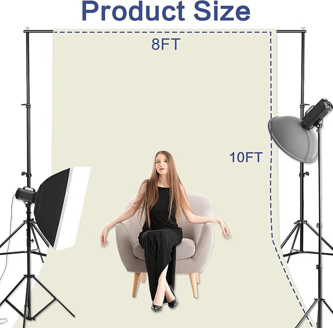 GFCC 8FTX10FT Ivory Backdrop Background - Image 4
