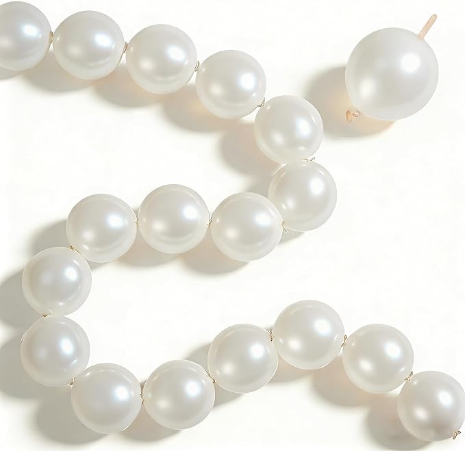 Pearl White Linking Balloons, Tails Balloon - Image 8