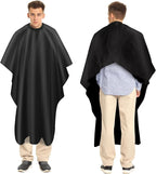 Hair Cutting Barber Cape Professional Haircut Salon Cape for Men Women (Black)