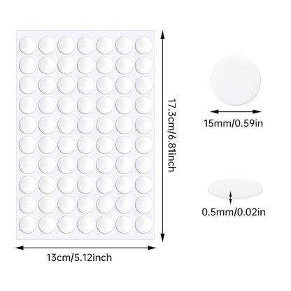 JANYUN 140 Pcs Double Sided Sticky Dots, 15 mm Round Putty Clear Tape | Glue No - Image 2