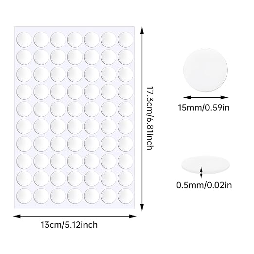 JANYUN 280 Pcs Clear Sticky Dots, 15 mm Round Putty Tape - Image 2