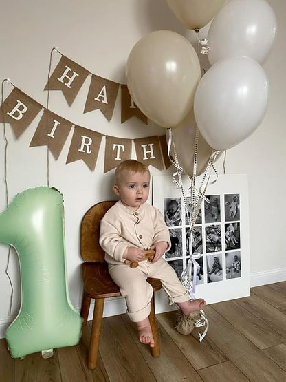 9 Balloon Number 40 Inch Olive Green Balloons - Image 4
