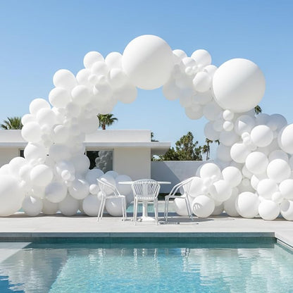 Patimate White Balloons 150pcs 5 Inch White Latex Party Balloons | Engagement - Image 5