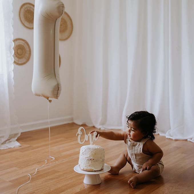 Cream 1 Balloon - Image 8