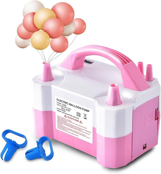 Electric Air Balloon Pump, Portable Dual Nozzle Electric Balloon Inflator/Blower by Unknown