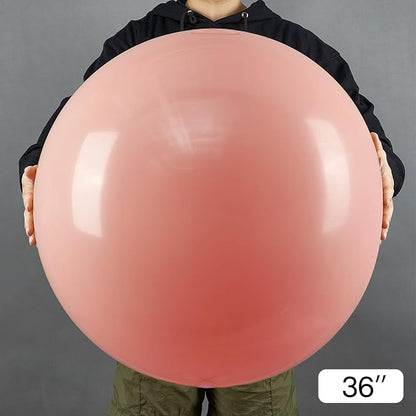 PartyWoo Dusty Pink Balloons 4pcs Dusty Rose Boho Netural Pink Color | 36 Inch - Image 2