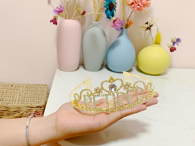 JETKONG Retirement Party Decorations Retired Tiara/Crown, Retired Sash - Image 5