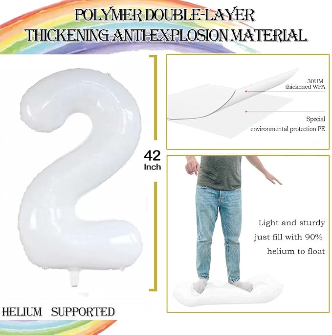 42 Inch 2026 Foil Number Balloons - Image 3