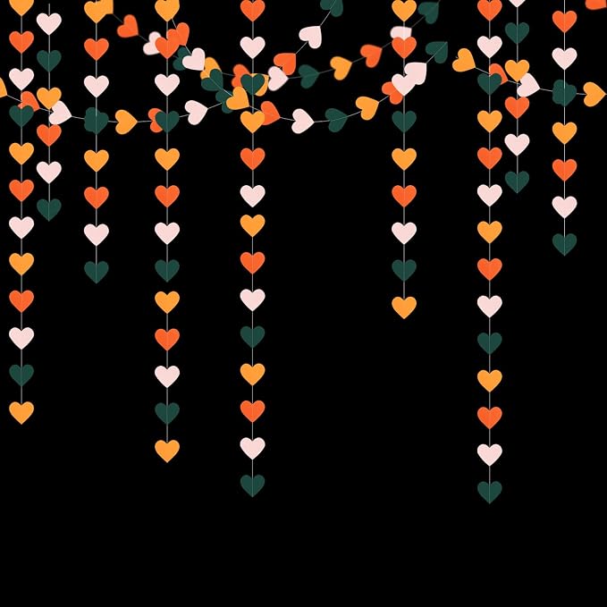 Pink Green Orange Party-Decorations Heart-Garland - 52ft Little Cutie Baby - Image 7