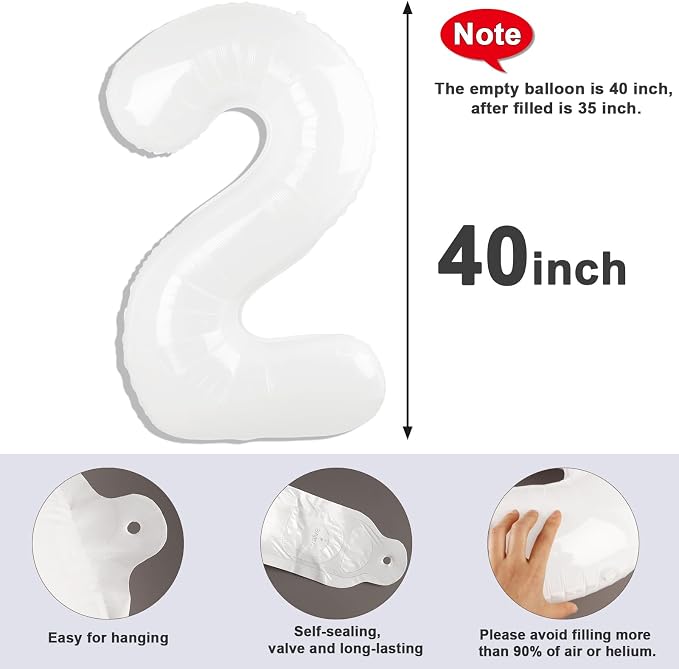 Number 2 Balloons 40 Inch 2 Balloon - Image 5