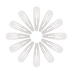 Dofash 12PCS Snap Hair Clips For Women-Non Slip & Metal Hair Barrettes, 5cm 2'' Small Clips For Thin & Fine Hair,White