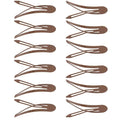 25 Pieces 2.8 Inch Large Snap Hair Clips No Slip Metal Clips Hair Barrettes for Women Hair Pins Hair Accessories Salon Supplies (Brown)
