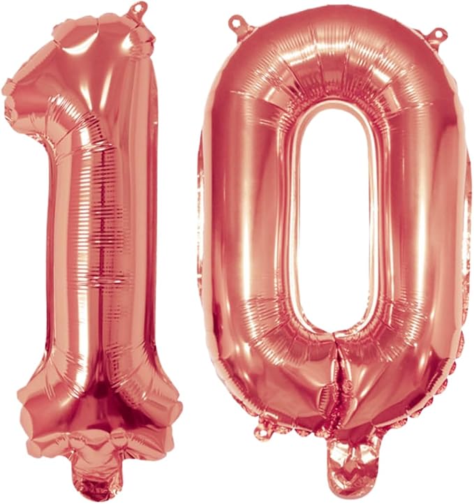 Number 10 Balloon Foil Mylar Balloons by YPSelected