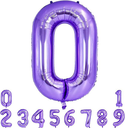 TONIFUL 40 Inch Purple Large Numbers Balloon 0-9 Birthday Party Decor, Foil by TONIFUL