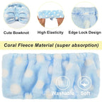 Shintop Sweet Super Soft Caroset Polka Dots Wash Cosmetic Headband Hairlace (Light Blue Polka dots)