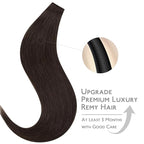 WENNALIFE Invisi Edge Tape in Hair Extensions Human Hair, 20 Inch 50g 20pcs Light Dark Brown Invisible Luxury Remy Hair Extensions Natural Seamless Injected Tape Ins Straight Extensiones De Cabello Hu