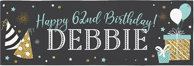 Let's Make Memories Personalized Happy Birthday Banner by LetsMakeMemories