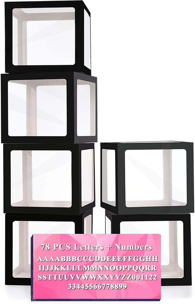 Black Transparent Balloon Boxes, Baby Boxes by Lovelite
