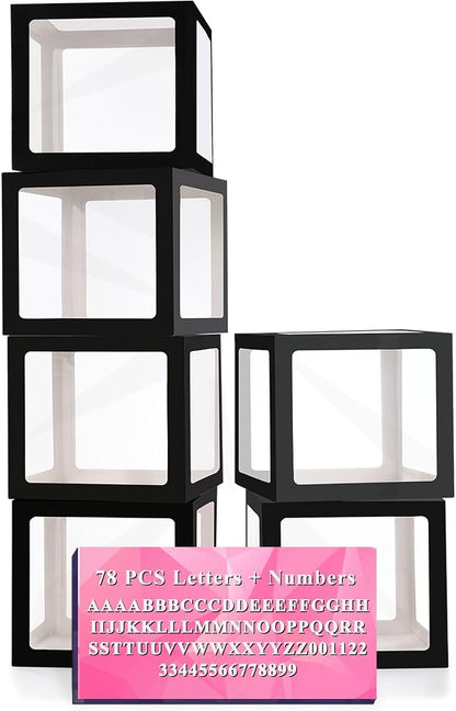 Black Transparent Balloon Boxes, Baby Boxes by Lovelite
